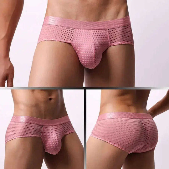 Men's Breathable Mesh Low-Waist Briefs | Wide Belt Design Meifu Market