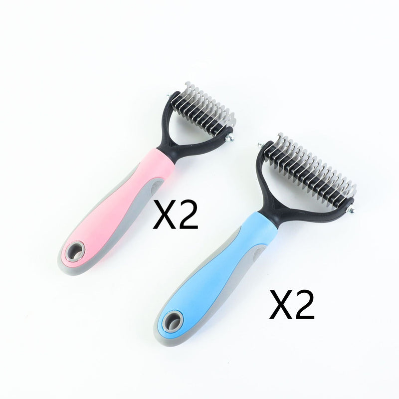 Stainless Double-sided Pet Brush Hair Removal Comb Grooming Dematting Dog Grooming Shedding Tools Meifu Market