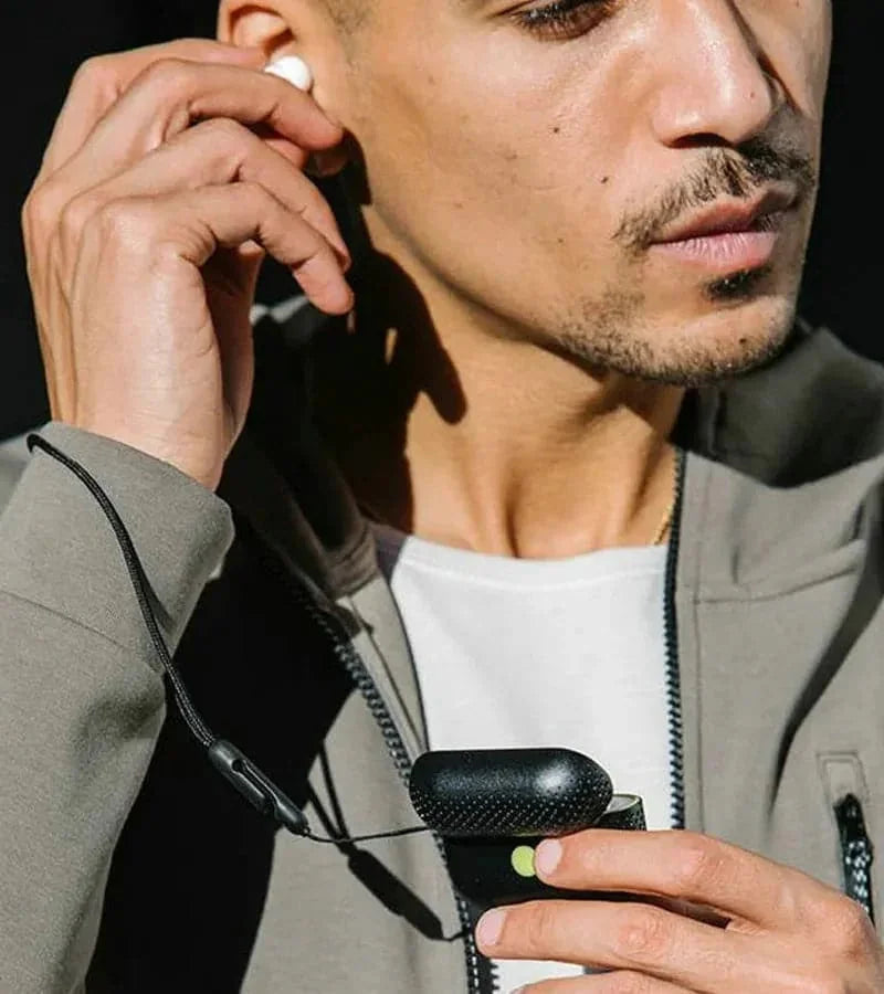 wireless earbuds lanyard | magnetic charging cable | silicone neck strap | ultrasonic cleaning