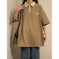 vintage cotton polo shirt | loose fit short sleeve top | casual womens polo | energy saving