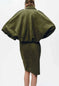 Women's Batwing Sleeve Lapel Suede Texture Effect Pilot Jacket Meifu Market