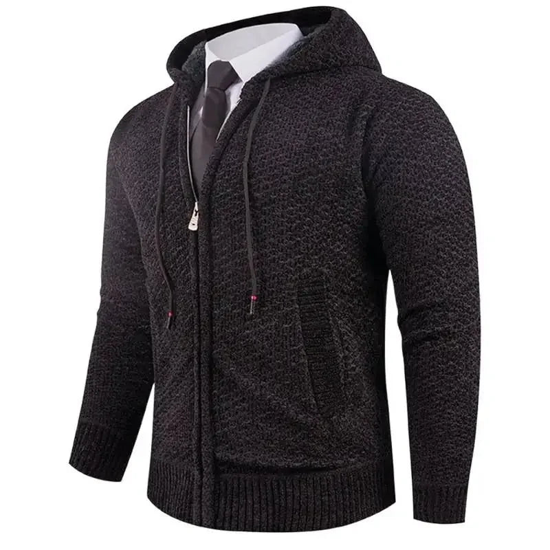 fleece-lined knitwear | lightweight mens sweater | cold weather hoodie | ultrasonic cleaning