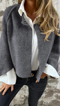 Women's Batwing Sleeve Cardigan Ins Fashion Cropped Jacket Tops Autumn And Winter Loose Short Cashmere Coat Meifu Market