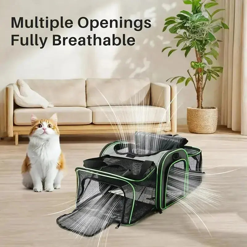 Expandable, Foldable, Portable Pet Carrier With Wheels And Six Sides For Cats And Small Dogs. Meifu Market