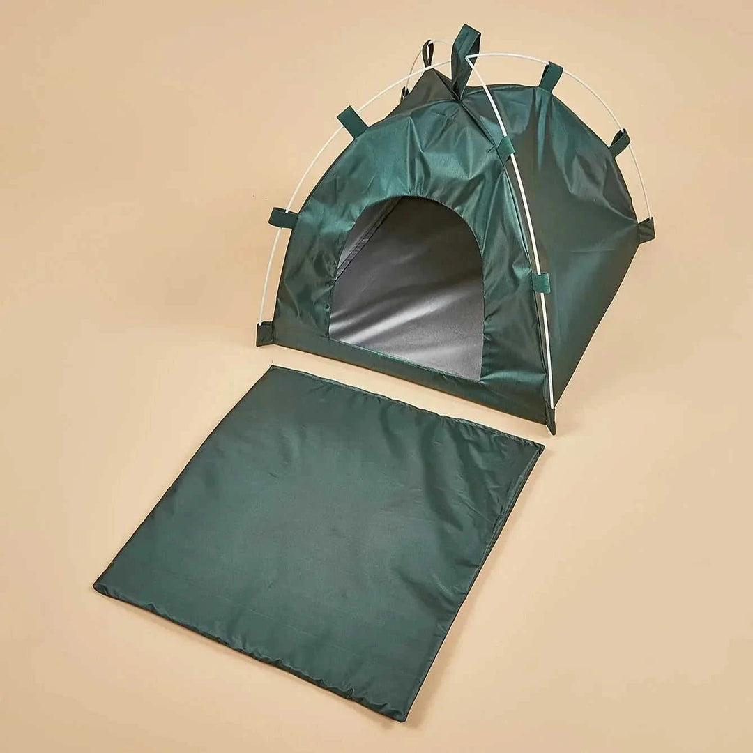 foldable pet tent with mat | waterproof pet tent | portable dog tent | ultrasonic cleaning