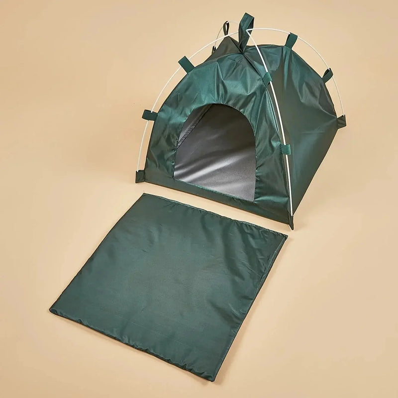 foldable pet tent with mat | waterproof pet tent | portable dog tent | ultrasonic cleaning