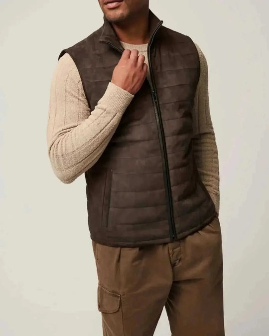 genuine leather vest | mens leather vest jacket | premium cowhide leather | ultrasonic cleaning
