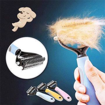 Stainless Double-sided Pet Brush Hair Removal Comb Grooming Dematting Dog Grooming Shedding Tools Meifu Market