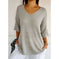 Solid Long Sleeve Sweater Slimming V-neckline Knitwear Women's Bottoming Shirt Meifu Market