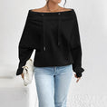 Women's Loose Casual Drawstring Off-the-shoulder Off-shoulder Top Meifu Market