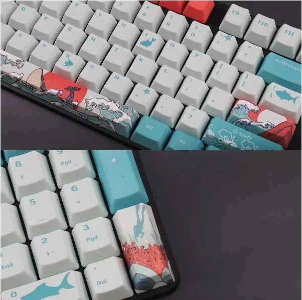 hot-swappable mechanical keyboard | pbt material keycaps | double-shot injection molding | energy saving