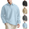 Jacquard Polo Sweater — Men's Loose-Fit Long Sleeve Knitwear