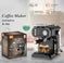 stainless-steel milk frother | 15-bar pressure steam wand | home barista coffee maker | energy saving