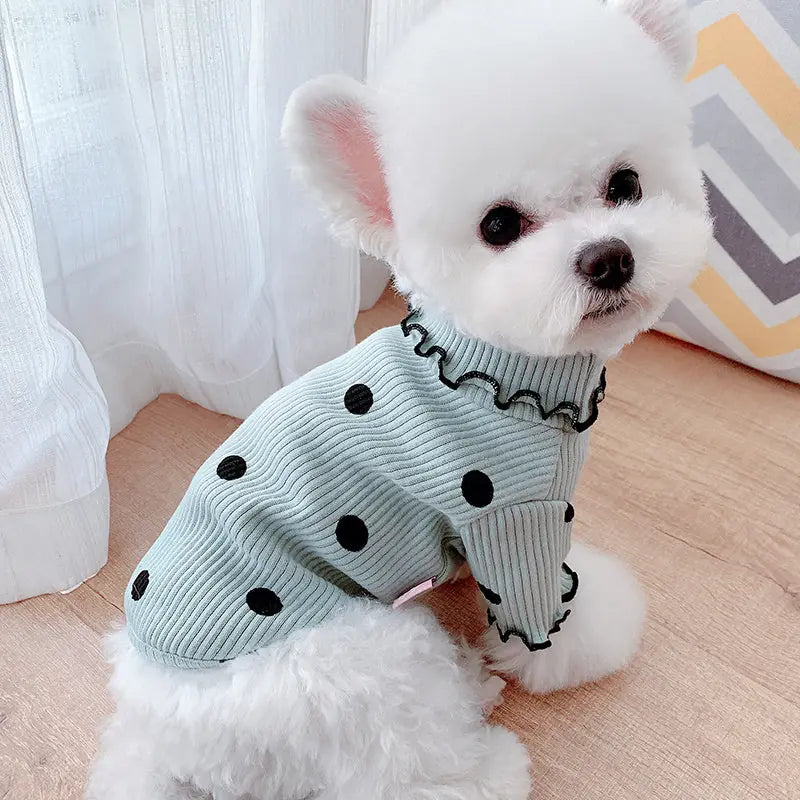 Dot turtleneck dog bottoming shirt Meifu Market