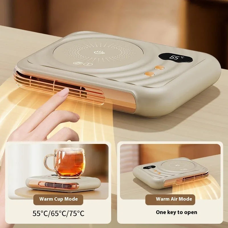 fast heating technology | compact desk heater | dual function warmer | ultrasonic cleaning