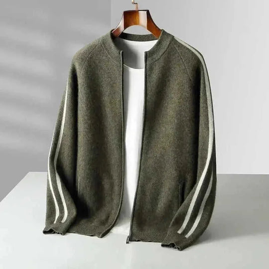 pure wool cardigan | half turtleneck sweater | four flat air layer | energy saving