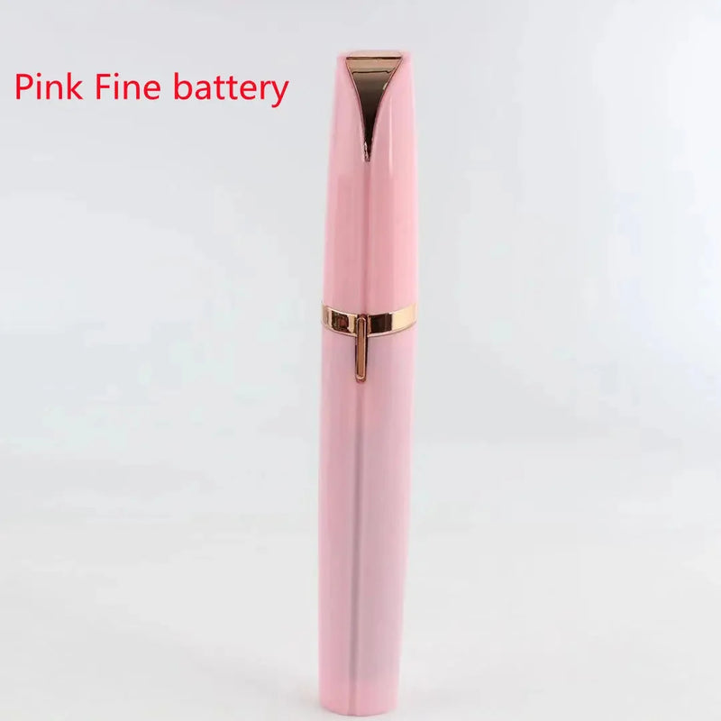 painless facial hair remover | 18k gold plated trimmer | waterproof electric eyebrow shaper | ultrasonic cleaning