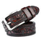 genuine leather belt for men | full grain cattlehide leather | heavy duty brass buckle | ultrasonic cleaning