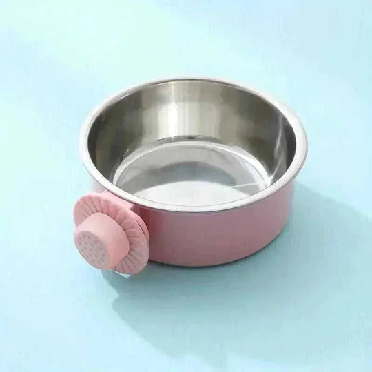 Premium Adjustable Stainless Steel Pet Bowl - Hanging Feeder for Growing Dogs - Durable, Space-Saving, Non-Slip Design for...