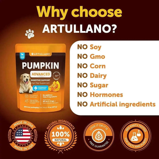 Do Not Sell On Amazon Pumpkin Powder For Dogs Digestive Support 8 OZ Fiber Supplement For Constipation For Gut Balance Hea...