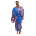 v-neck batwing sleeve dress | floral print maxi dress | chiffon material summer dress | ultrasonic cleaning