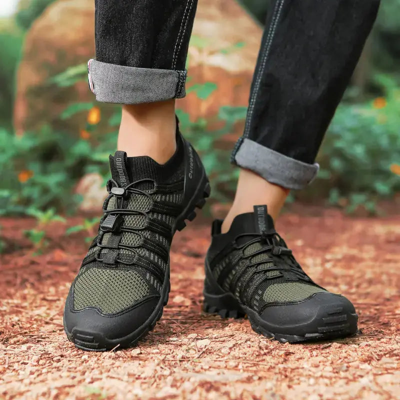 Outdoor Mountaineering Water Sports Breathable High-top Mesh Hiking Shoes Meifu Market