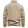Fashion Personality Stand-collar Zippered Sweatshirt With Fleece Winter Casual Pullover Top Men's Clothing M - close-up de...