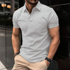 Summer Short Sleeve Polo Shirt Men Solid Color Button Lapel Button Top Meifu Market