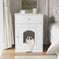 Cat Litter Box Enclosure - Wooden Furniture Side Table with Hidden Storage White - angle view with best wooden litter box ...