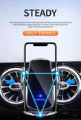 w fast wireless charger | automatic magnetic phone holder | car air vent mount | ultrasonic cleaning