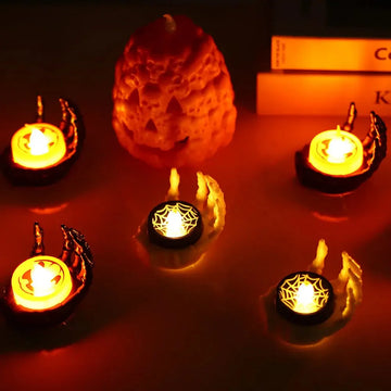 led palm candle light | halloween night light decor | battery-operated led lamp | ultrasonic cleaning