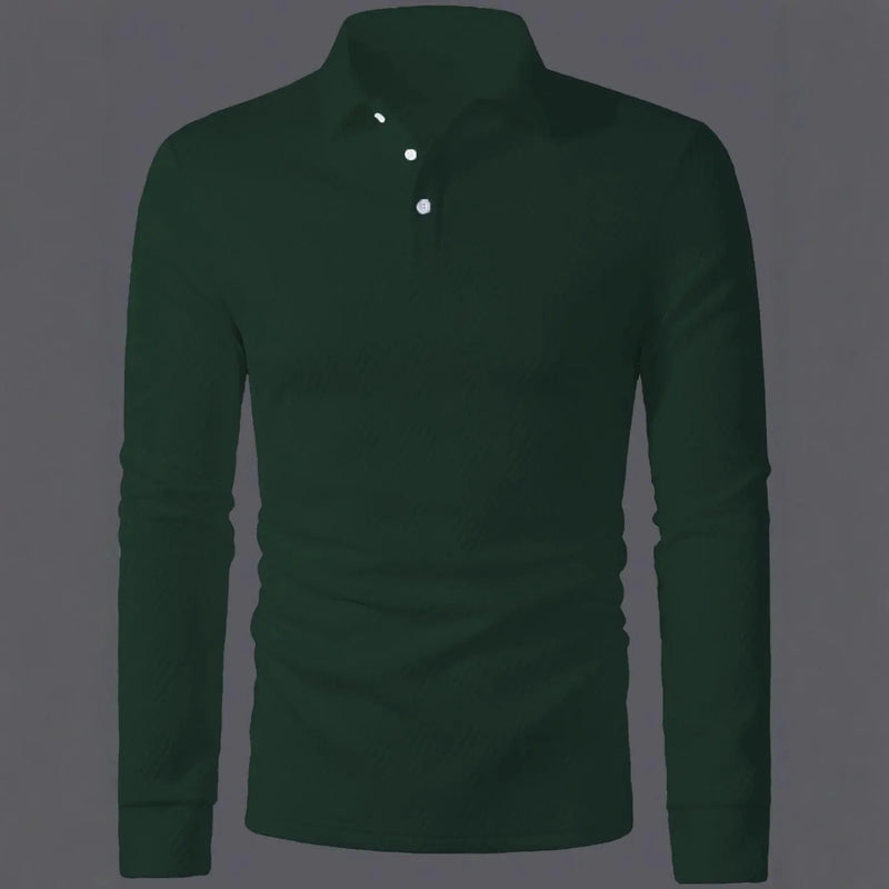 moisture-wicking polo shirt | wrinkle-resistant long sleeve shirt | slim fit business casual | ultrasonic cleaning
