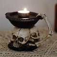 ceramic ghost candle holder | desktop storage tray | halloween home decor | energy saving