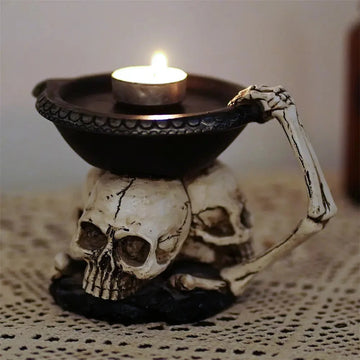 ceramic ghost candle holder | desktop storage tray | halloween home decor | energy saving