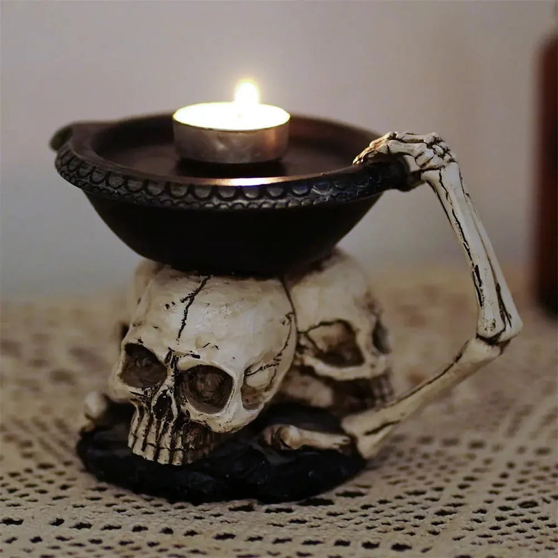 ceramic ghost candle holder | desktop storage tray | halloween home decor | energy saving
