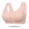 Women's Soft Cotton Bra Front Buckle Underwear Plus Size 