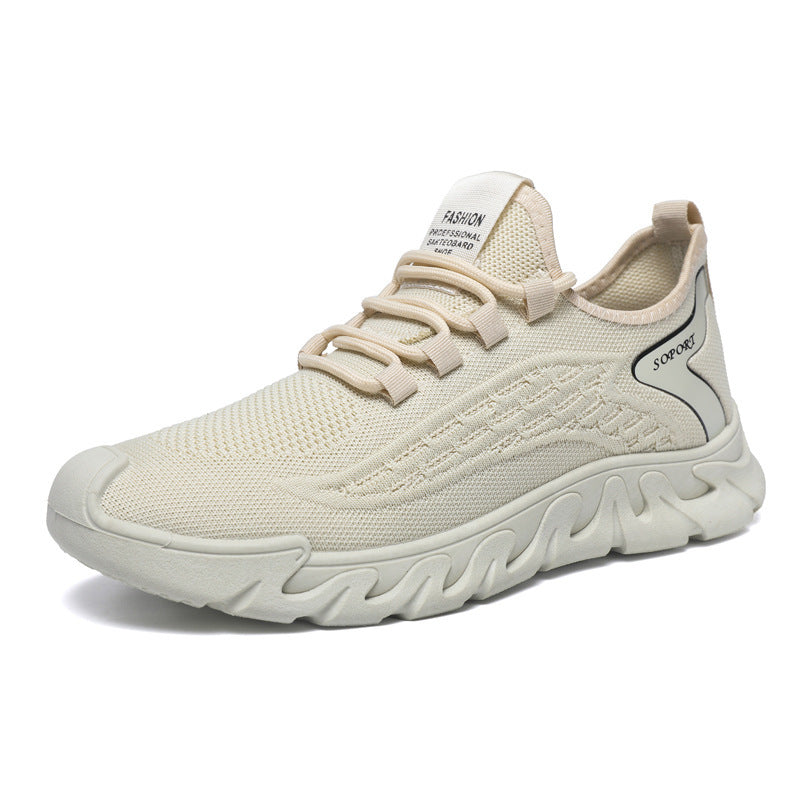 Spring New Breathable Thin Mesh Flyknit Casual Versatile Men's Sneakers Meifu Market