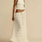2pcs Women's Dress Suit Sexy Sleeveless Backless Cropped Halter Top And Pleated Long Skirt Beach Clothing - side view...