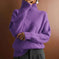Turtleneck Sweater Women - Loose Knit Warm Pullover Solid Color Meifu Market