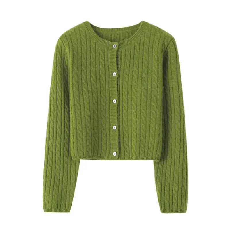 Knitted Small Twisted Cashmere Cardigan Suspender Skirt Two-piece Suit - where to find a cozy cashmere cardigan and suspender skirt set