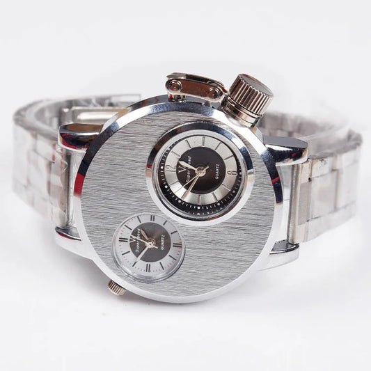 Wristwatch, quartz wristwatch alloy leather student Watch