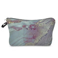 marble pattern makeup bag | vegan leather cosmetic organizer | waterproof cosmetic pouch | energy saving