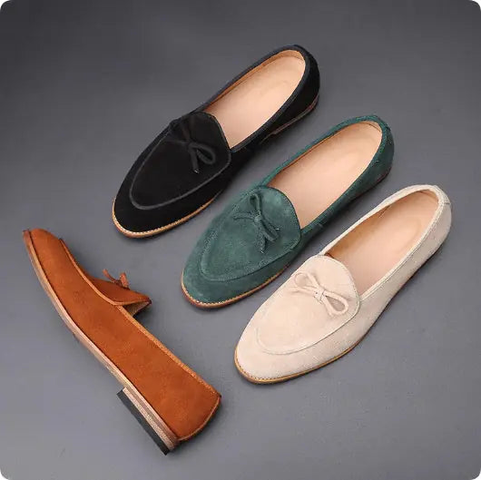 Genuine Leather Suede Slip-on Loafers Meifu Market