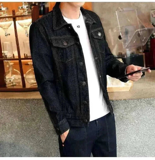heavyweight denim jacket | durable cotton construction | classic trucker jacket | energy saving