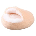 Deep Sleep Half-pack Semi-enclosed Dual-use Plush Round Pet Bed Meifu Market