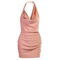 satin fabric dress | sleeveless mini dress | summer party wear | ultrasonic cleaning
