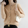 Women's Knitted Cardigan Sweater - Solid Color Loose Fit Button Front Coat Meifu Market