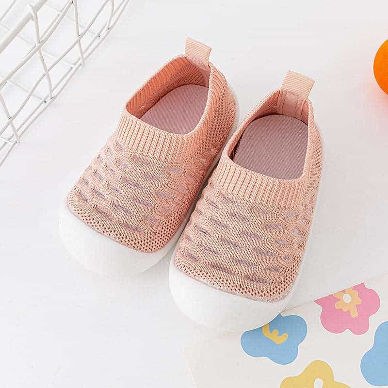 Baby Toddler Shoes Soft Sole Fly Knit Mesh Surface Breathable 