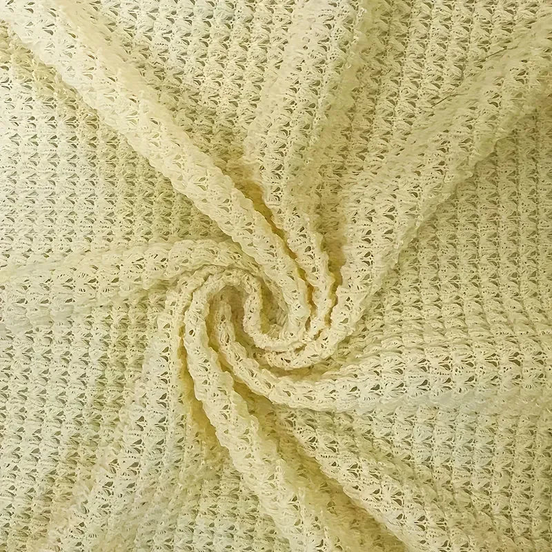 Plus Size Women's Casual V-Neck Pineapple Texture Knit Top Solid Color Long Sleeve Breathable Pullover For Spring Fall Meifu Market