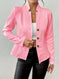 Women's Blazer Jacket Suit Coat Single-breasted Stand Collar Tops Slim Outerwear Temperament Office Jacket Meifu Market